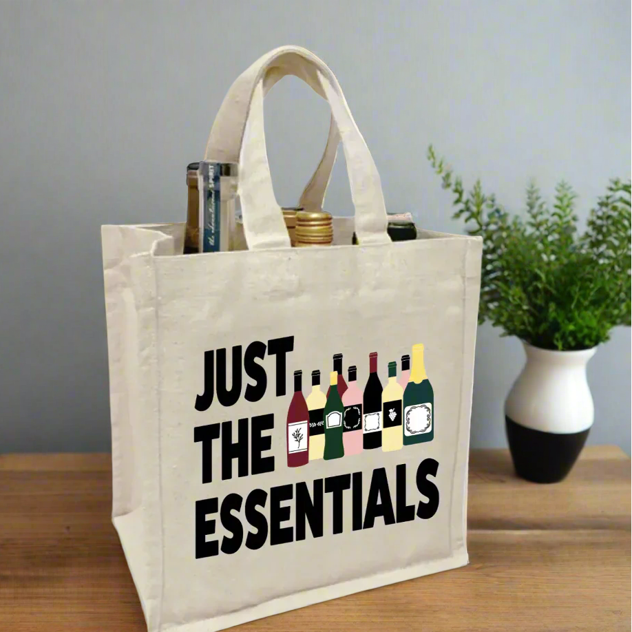 Just the Essentials Wine Tote Bag
