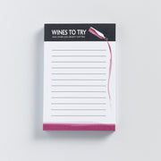 Wines To Try Notepad