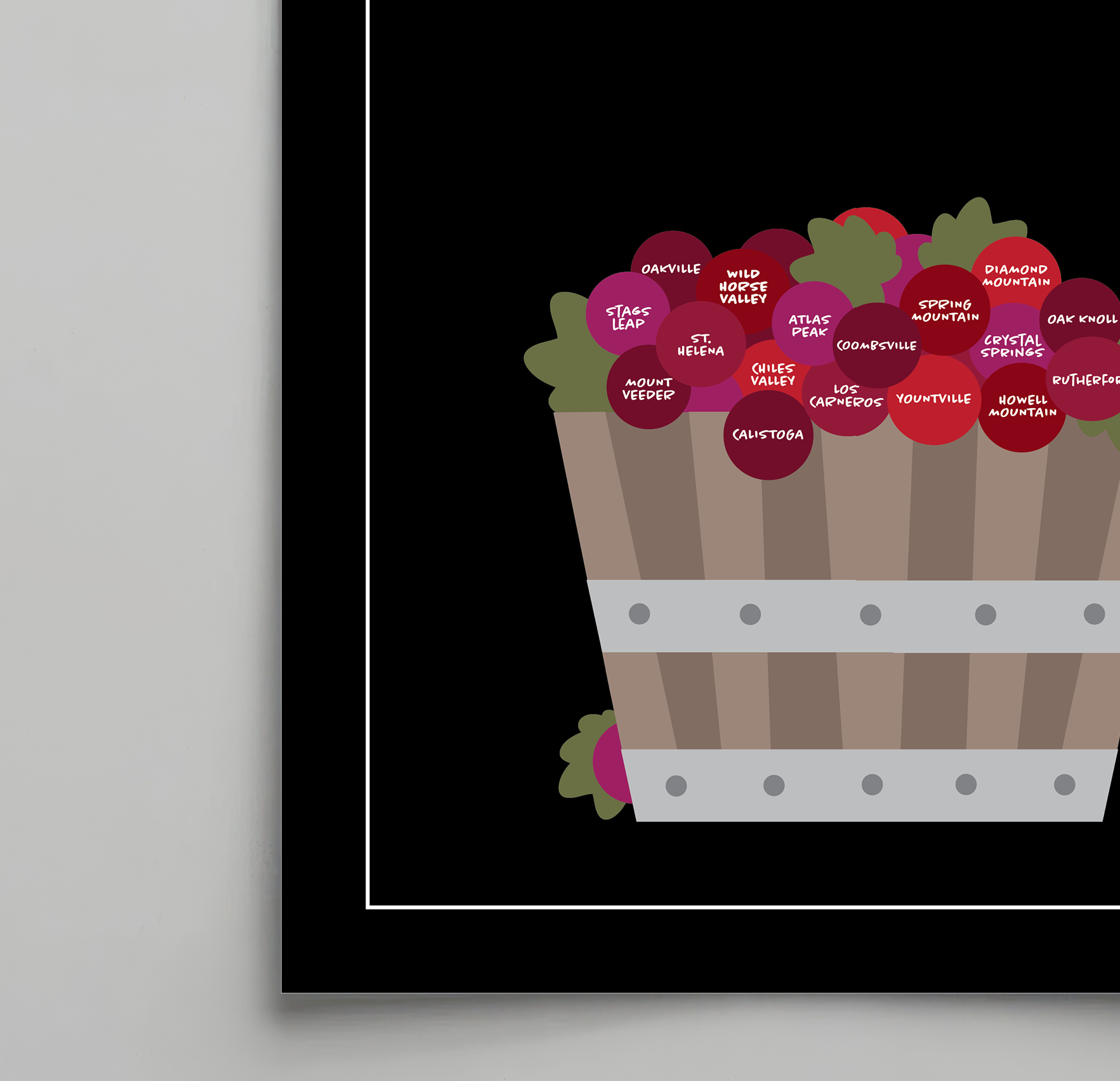 Napa Valley Nested AVAs Art Print