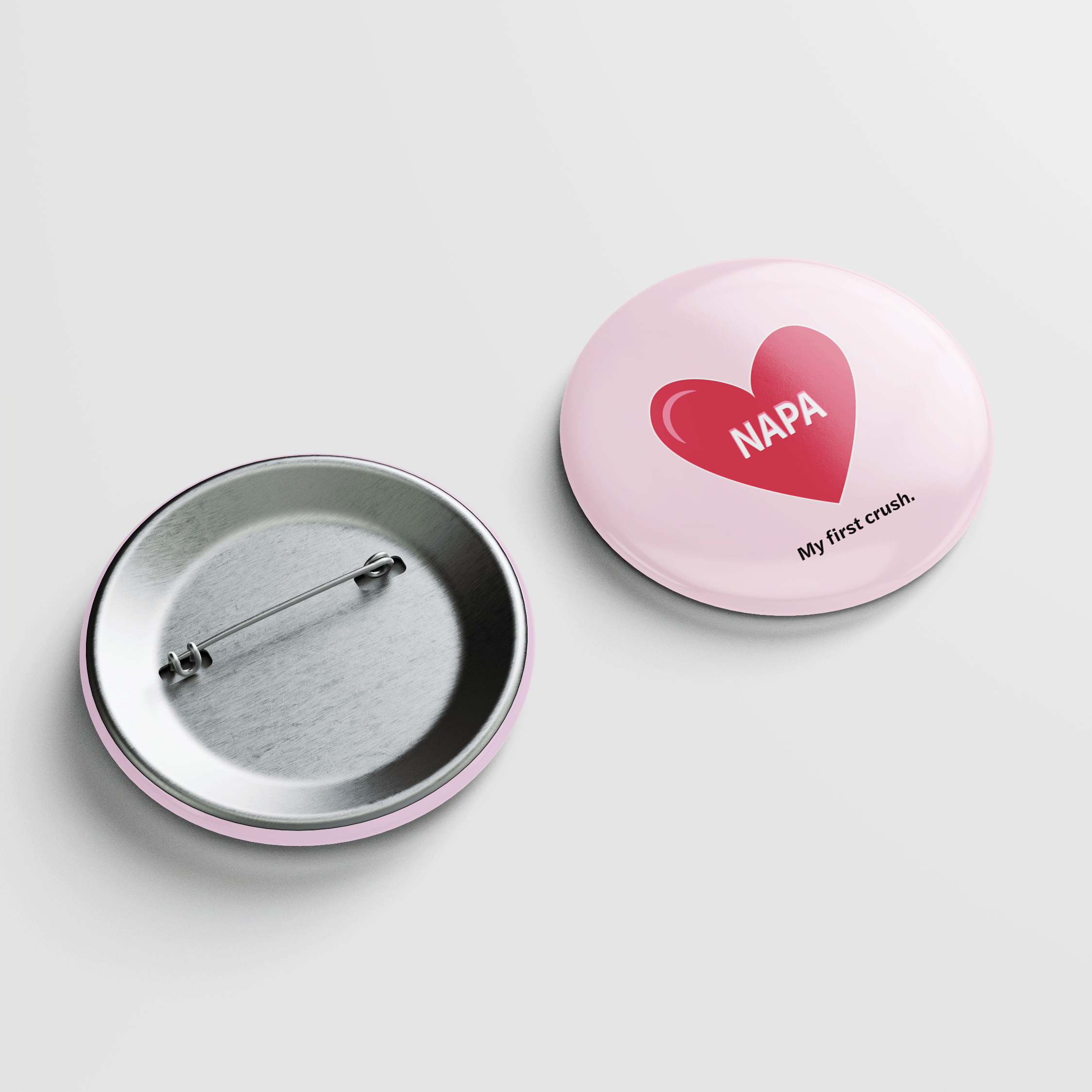 Napa First Crush Pin-back Button
