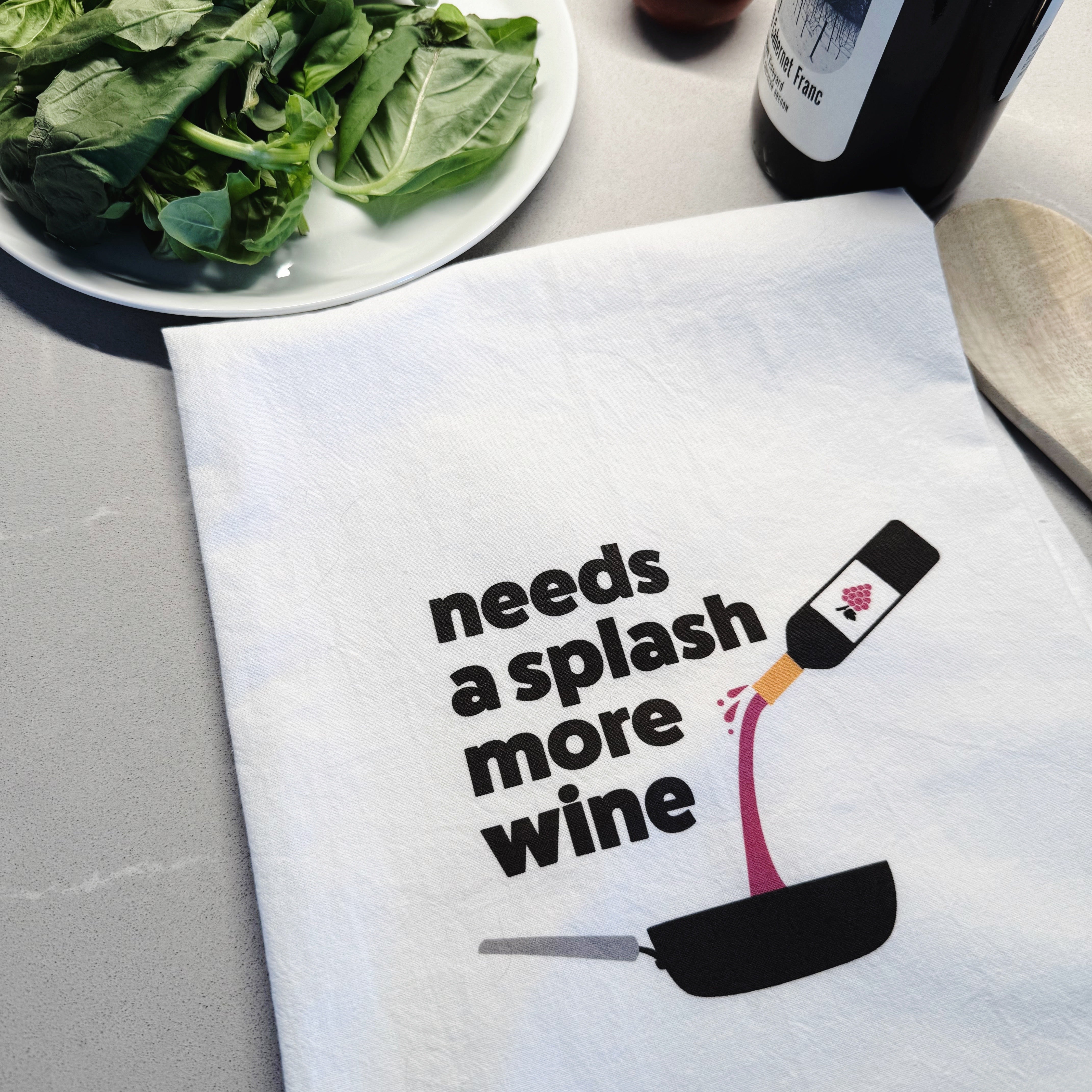 Needs A Splash More Wine Kitchen Towel