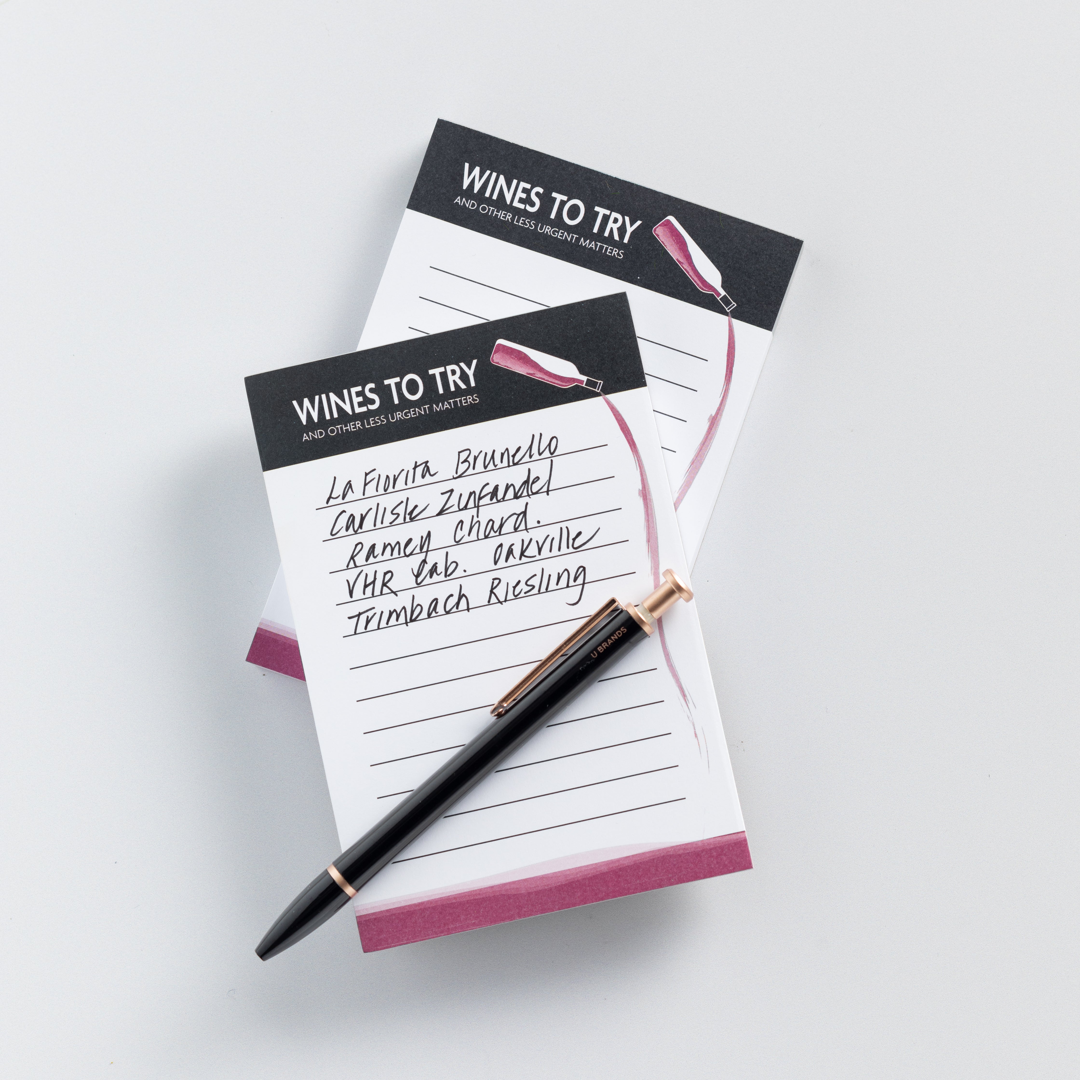 Wines To Try Notepad