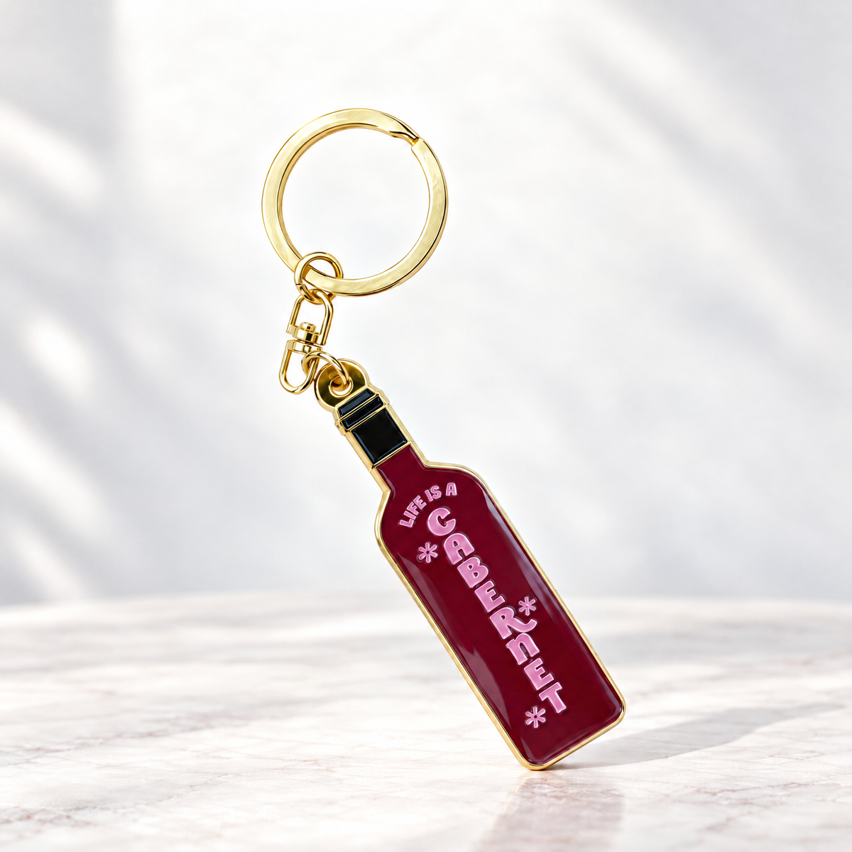 "Life Is A Cabernet" Enamel Keychain