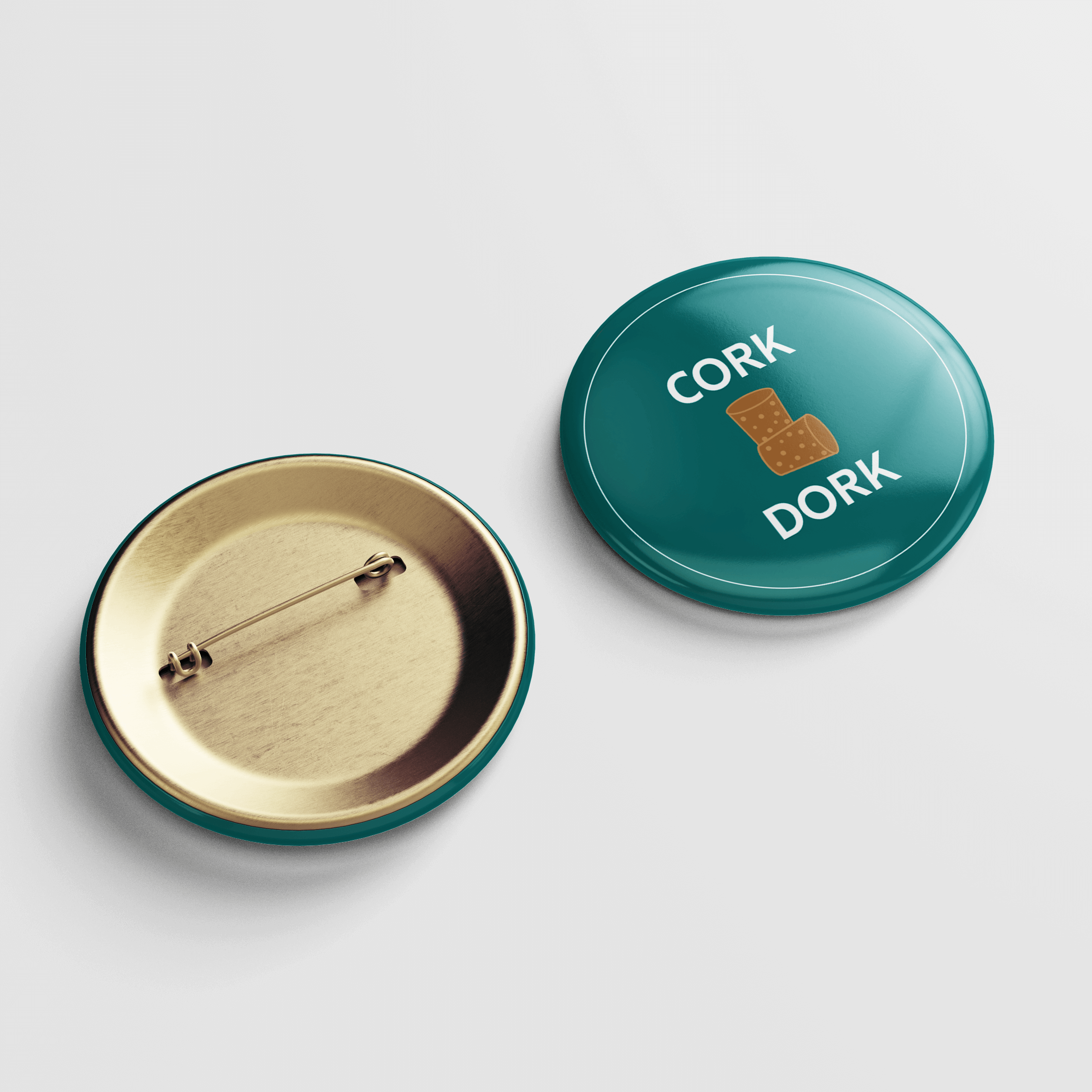 Cork Dork Pin-back Button – Questionable Designs
