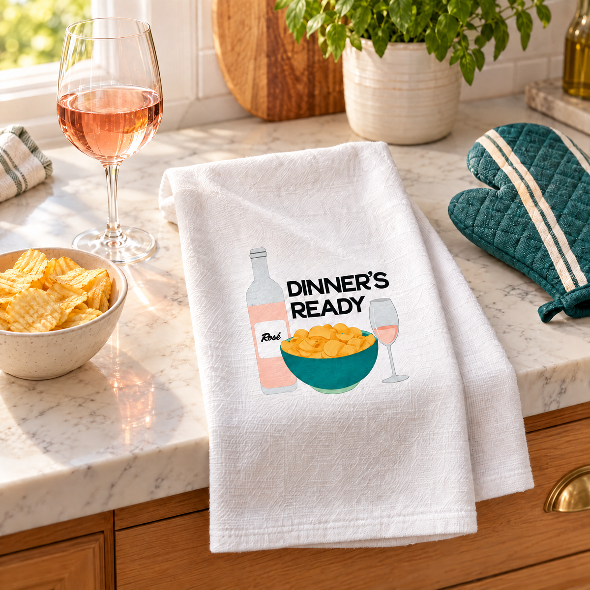 Dinner's Ready Kitchen Towel
