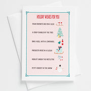 Holiday Wine Wishes Greeting Card