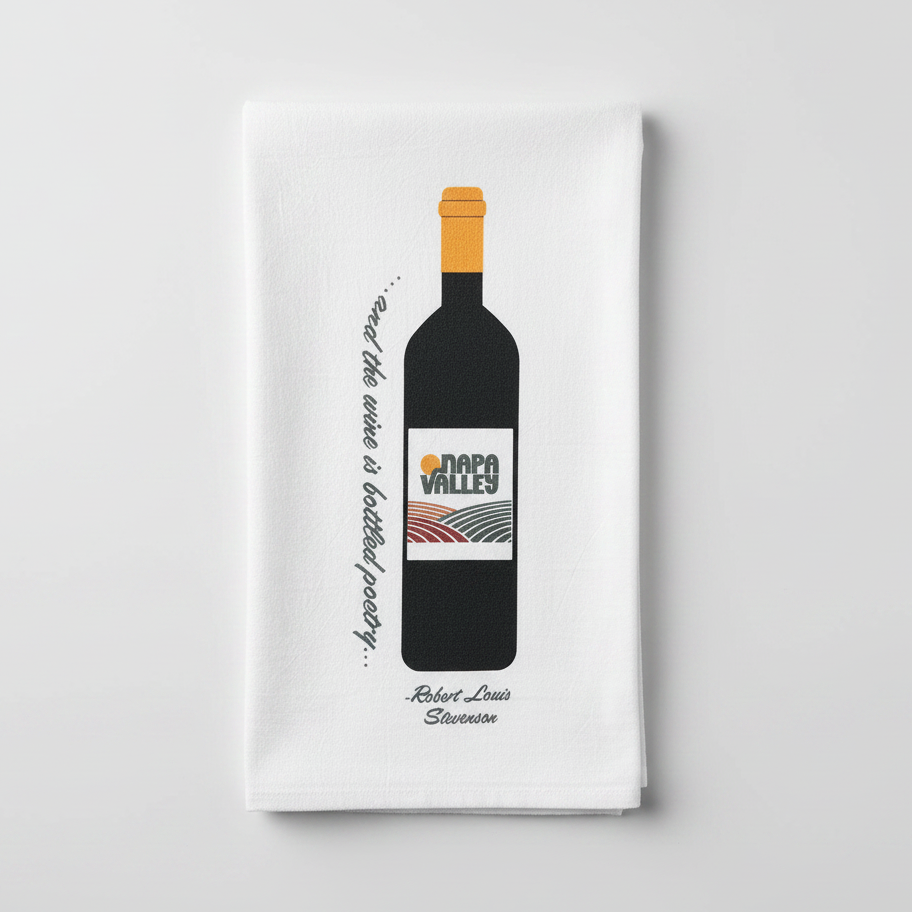 Napa Valley Bottled Poetry Kitchen Towel