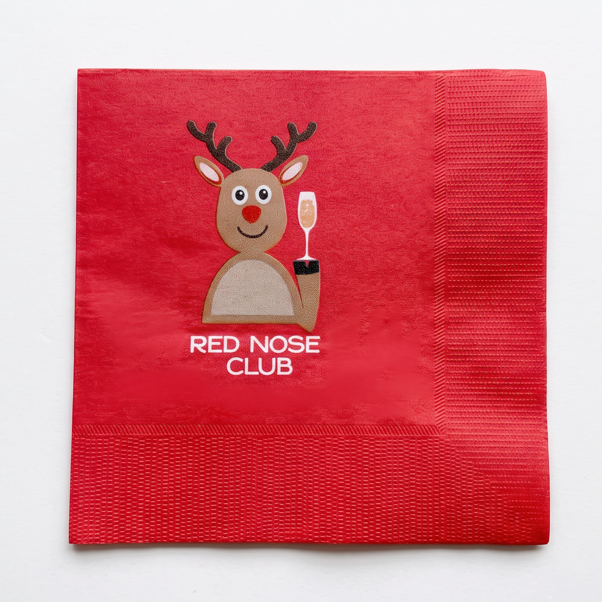 Red Nose Club Holiday Cocktail Napkin Set