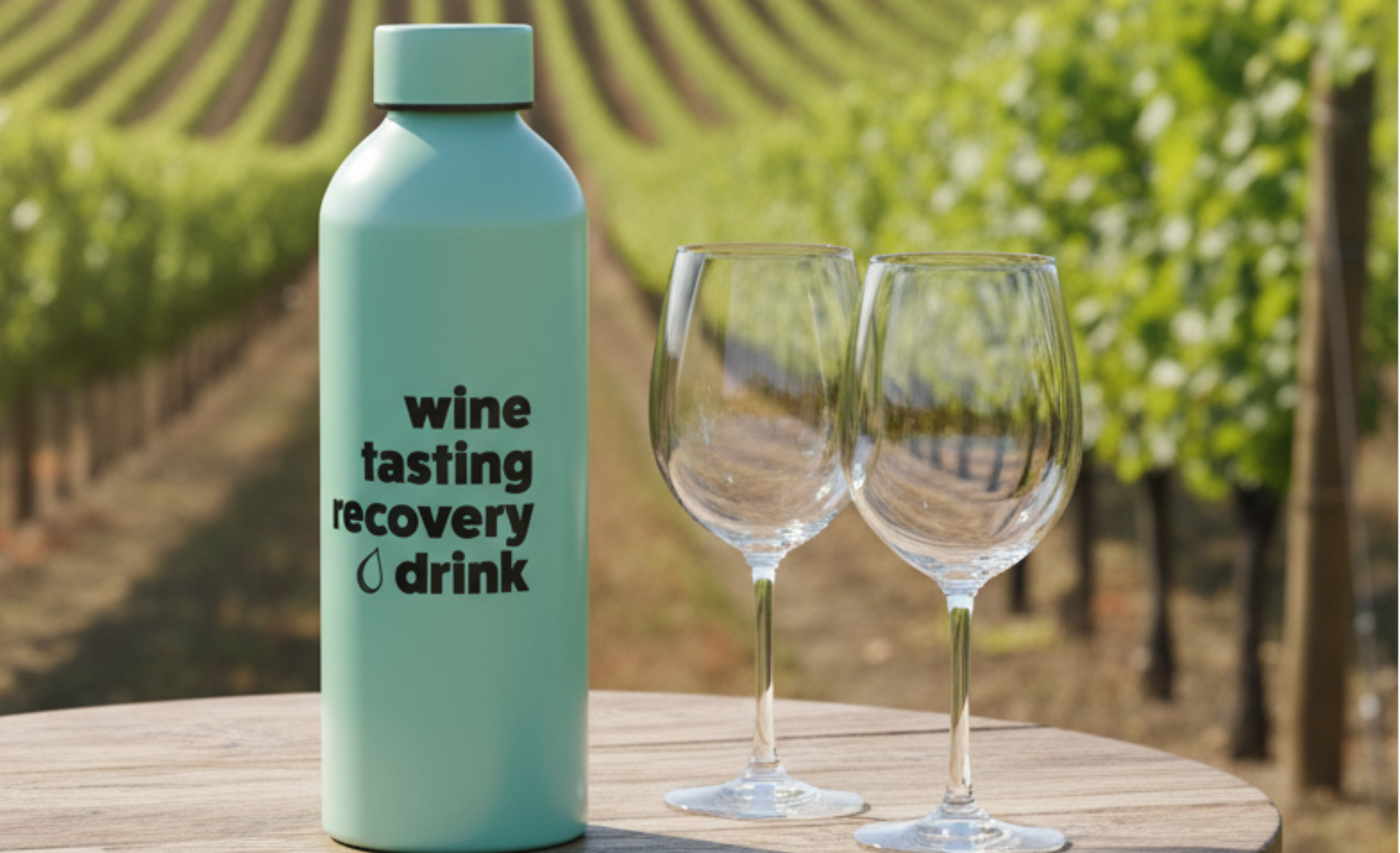 Wine Tasting Recovery Drink Water Bottle